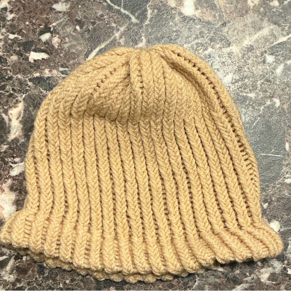 Cozy Tan Knit Beanie